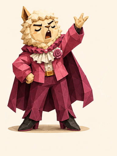Drama Potato alpaca mascot