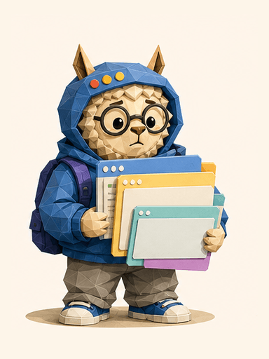 Tab Gremlin alpaca mascot